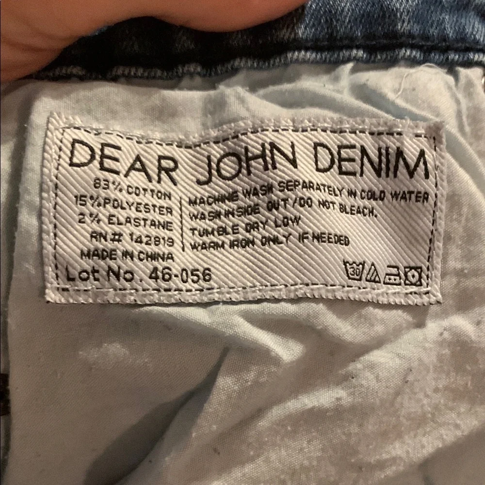 Dear John Blue Straight Leg Jeans Classic Style